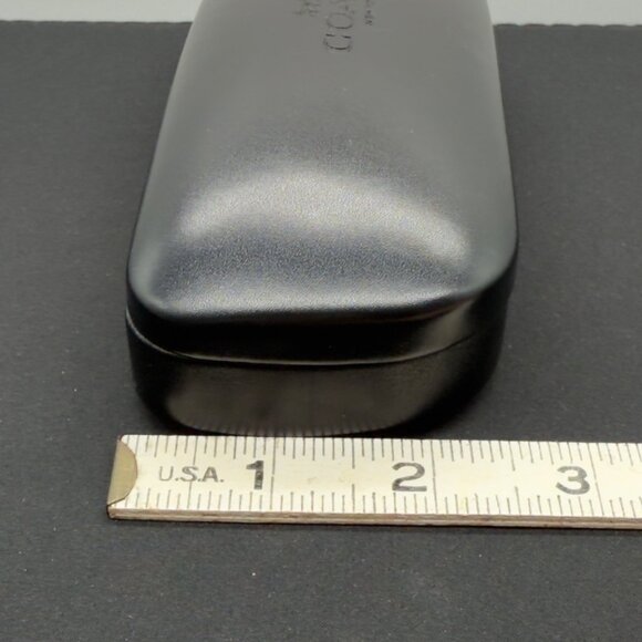 Coach New York Black Hard Clamshell Eyeglasses Case With Cleaning Cloth Small - Picture 4 of 5